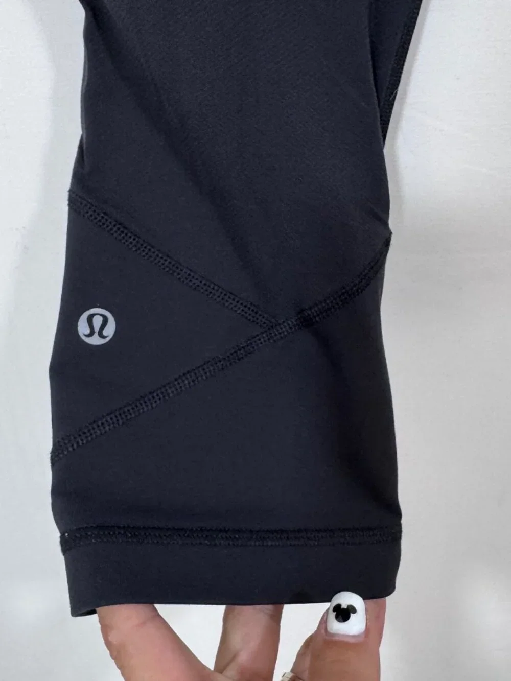 lululemon Speed Crop Leggings Black High Rise Pockets 6 Yoga Workout Running Gym